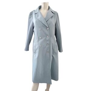 Forecaster of Boston Vintage Light Blue Trench Coat Timeless Classic Elegance